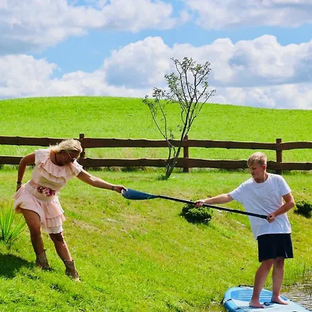 Eden 1 Kaszuby Balia Sauna Alpaki Mini Zoo ロッジ *